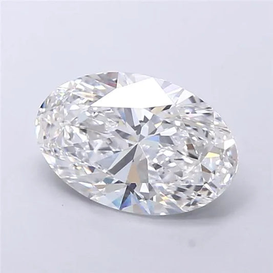 3.53ct Oval Lab Grown Diamond (Colour E, Clarity VVS2, IGI Certified)