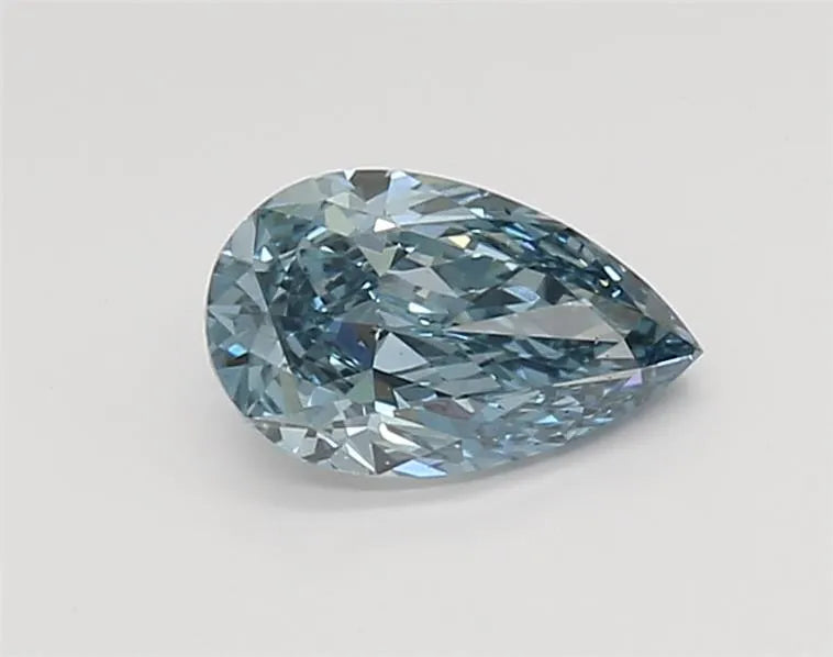 0.90ct Pear Lab Grown Diamond (Colour Fancy Vivid Blue, Clarity VVS2, IGI Certified)