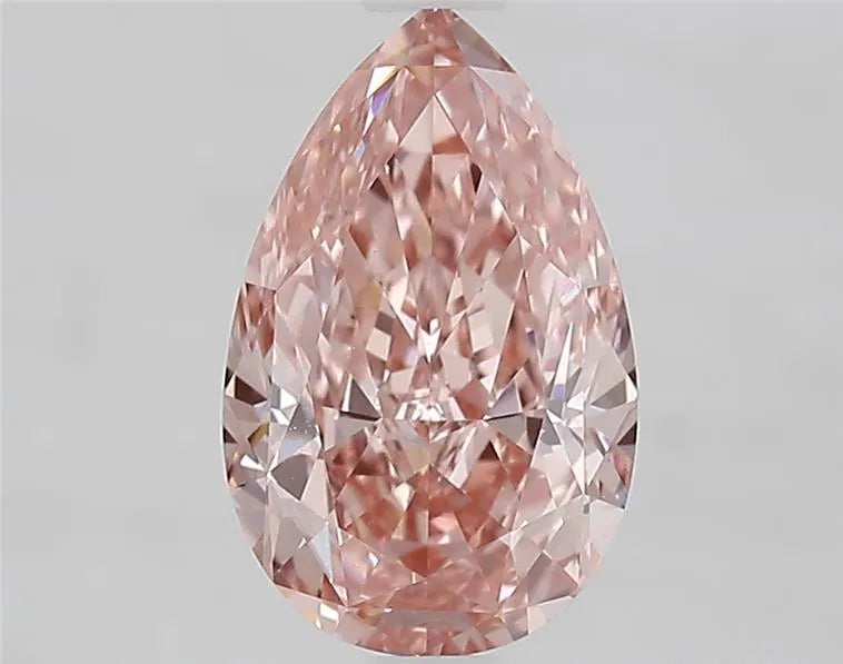 1.67ct Pear Lab Grown Diamond (Colour Fancy Vivid Pink, Clarity VVS2, IGI Certified)