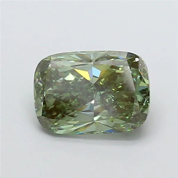 3.01ct Cushion modified Lab Grown Diamond (Colour Fancy Vivid Green, Clarity VS1, IGI Certified)