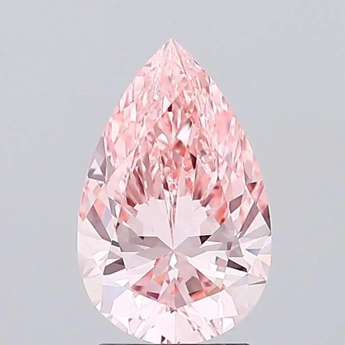 2.00ct Pear Lab Grown Diamond (Colour Fancy Vivid Pink, Clarity VVS2, IGI Certified)