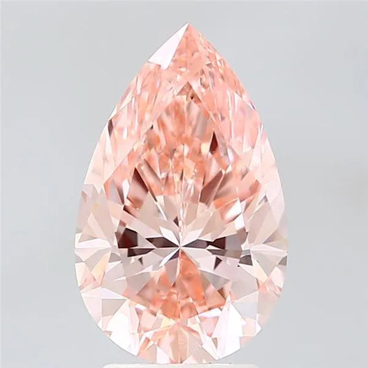 3.51ct Pear Lab Grown Diamond (Colour Fancy Vivid Pink, Clarity VVS2, IGI Certified)