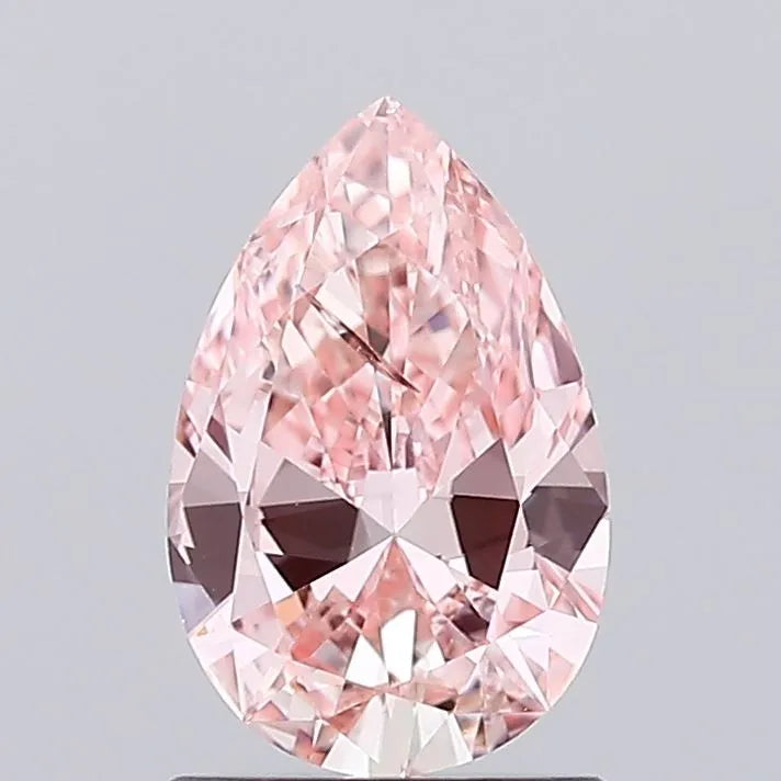 1.00ct Pear Lab Grown Diamond (Colour Fancy Vivid Pink, Clarity SI2, IGI Certified)