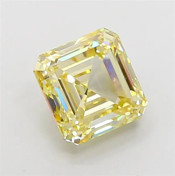 3.00ct Asscher Lab Grown Diamond (Colour Fancy Yellow, Clarity VVS2, IGI Certified)