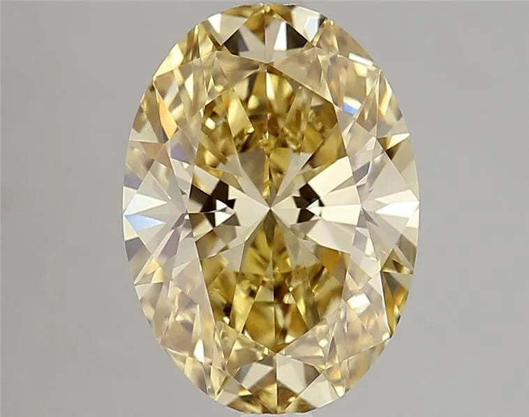 3.02ct Oval Lab Grown Diamond (Colour Fancy Intense Yellow, Clarity VVS2, IGI Certified)