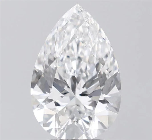 3.02ct Pear Lab Grown Diamond (Colour D, Clarity VVS2, IGI Certified)
