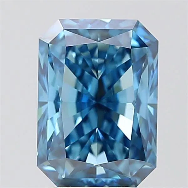 3.02ct Radiant Lab Grown Diamond (Colour Fancy Vivid Blue, Clarity VVS2, IGI Certified)