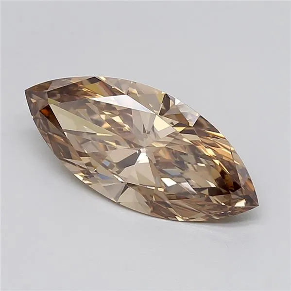 3.03ct Marquise Lab Grown Diamond (Colour Fancy Light Brown, Clarity VS1, IGI Certified)