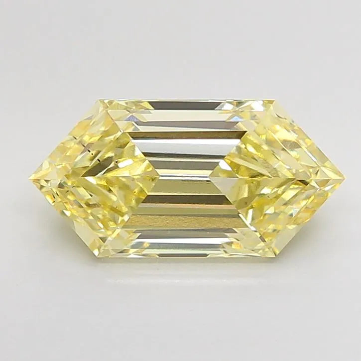 3.07ct Hexagonal Lab Grown Diamond (Colour Fancy Yellow, Clarity VS2, IGI Certified)