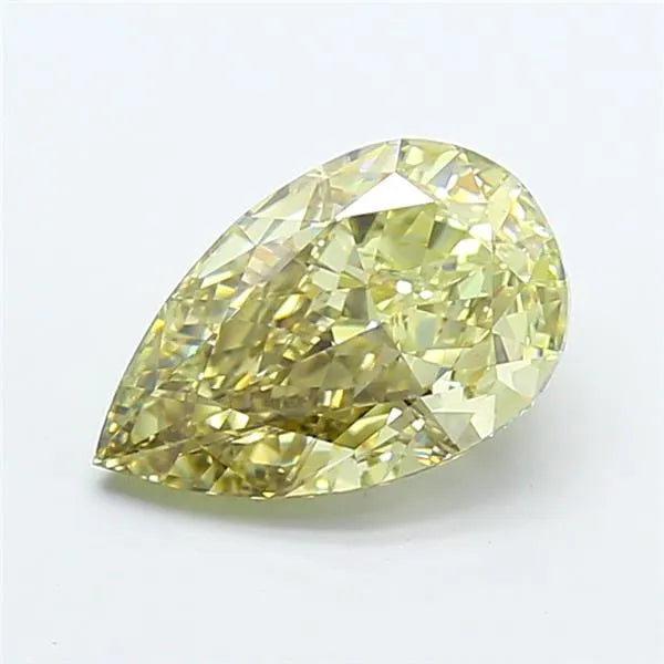 3.07ct Pear Lab Grown Diamond (Colour Fancy Light Yellow, Clarity VS1, IGI Certified)