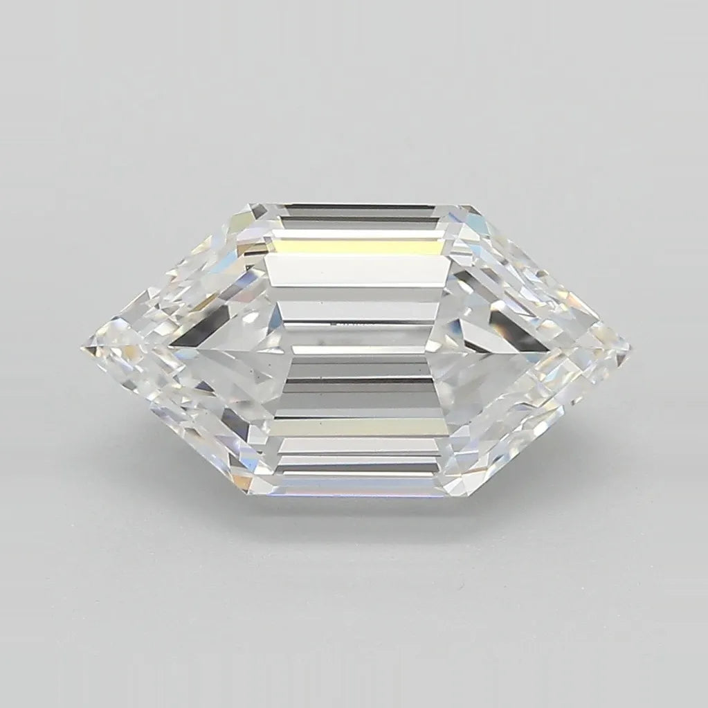 3.08ct Hexagonal Lab Grown Diamond (Colour D, Clarity VS1, IGI Certified)