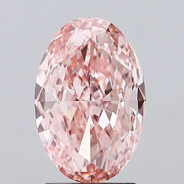 3.10ct Oval Lab Grown Diamond (Colour Fancy Intense Pink, Clarity VS1, IGI Certified)