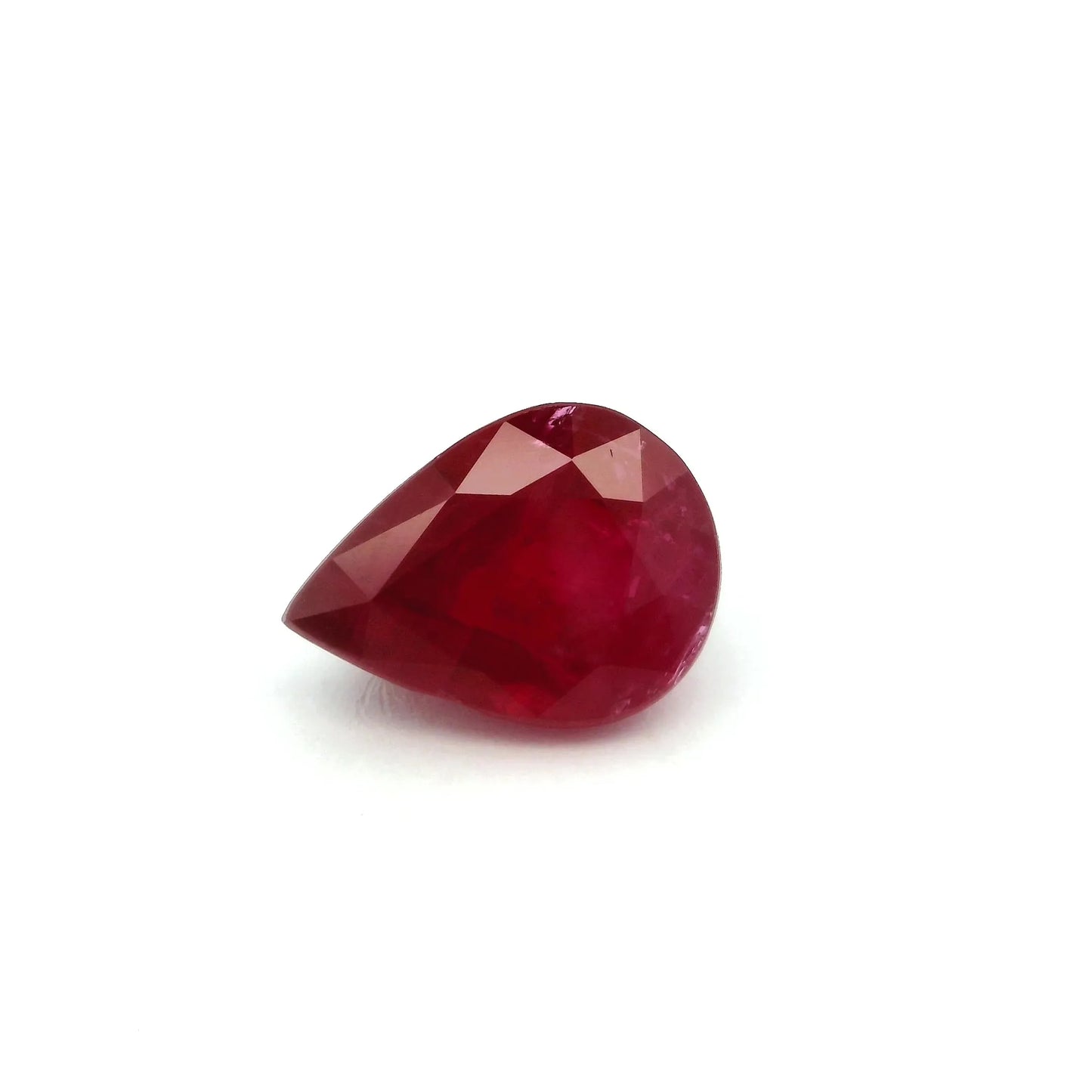 3.19ct Pear Natural Ruby (Colour Red, Clarity Moderately Included, Cut Faceted)