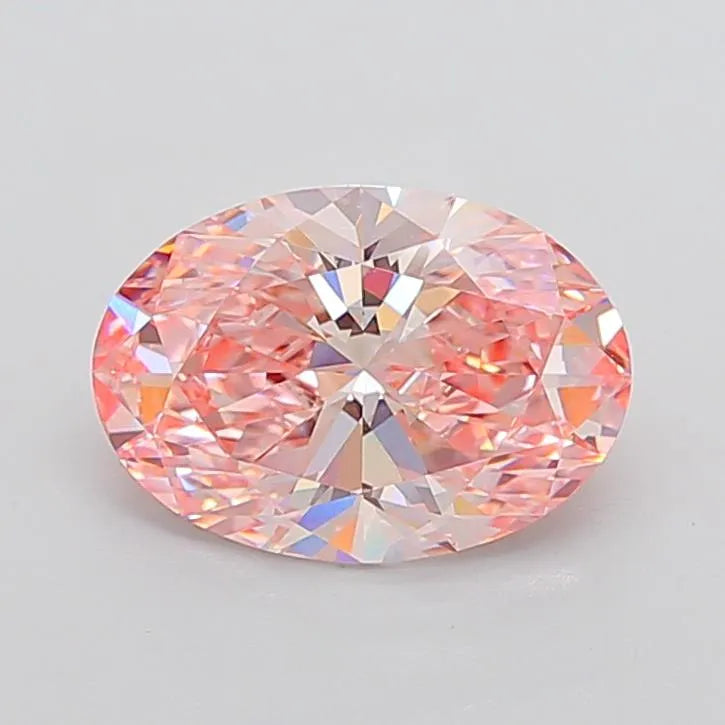 3.28ct Oval Lab Grown Diamond (Colour Fancy Intense Pink, Clarity VVS2, IGI Certified)
