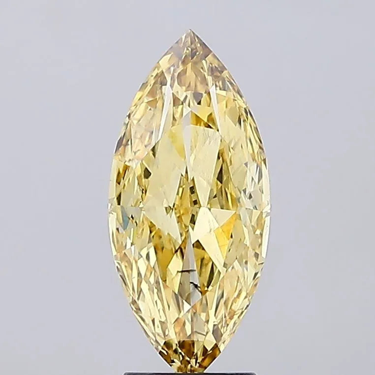 3.50ct Marquise Lab Grown Diamond (Colour Fancy Vivid Yellow, Clarity SI1, IGI Certified)
