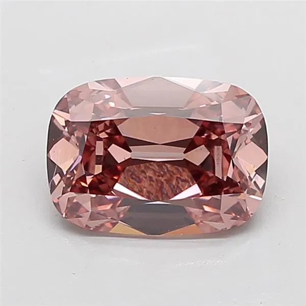 3.55ct Cushion brilliant Lab Grown Diamond (Colour Fancy Pinkish Brown, Clarity VS1, IGI Certified)