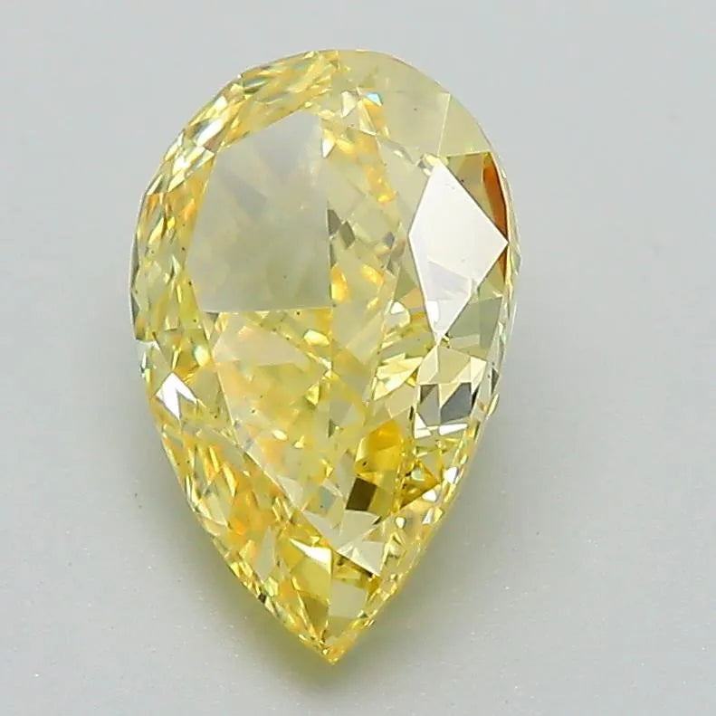 2.01ct Pear Lab Grown Diamond (Colour Fancy Vivid Yellow, Clarity VS2, IGI Certified)