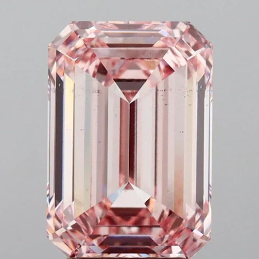 5.03ct Emerald Lab Grown Diamond (Colour Fancy Intense Pink, Clarity VS2, IGI Certified)