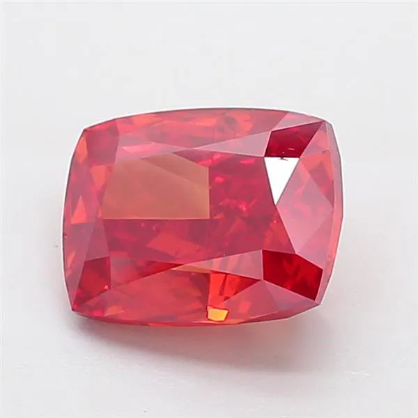 4.00ct Cushion modified Lab Grown Diamond (Colour Fancy Vivid Pinkish Orange, Clarity VS2, IGI Certified)