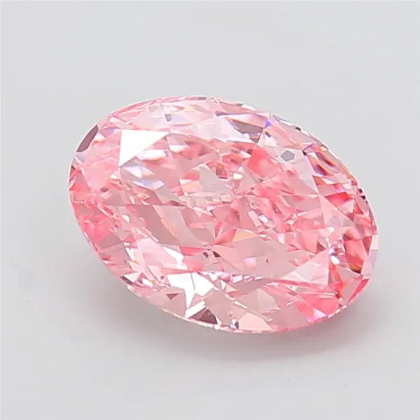 4.01ct Oval Lab Grown Diamond (Colour Fancy Vivid Pink, Clarity VS1, IGI Certified)
