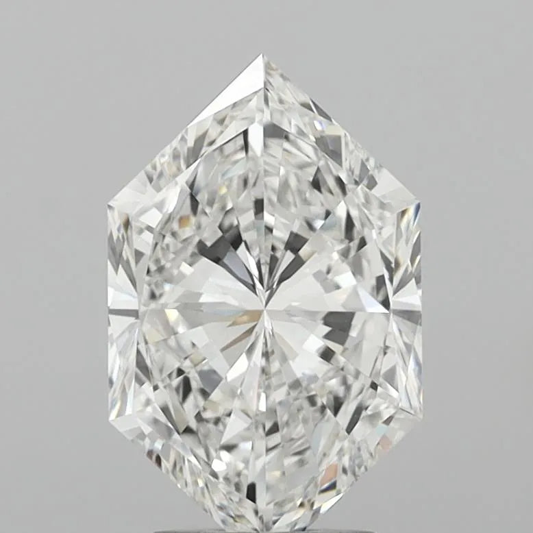 4.02ct Hexagonal Lab Grown Diamond (Colour F, Clarity VVS2, IGI Certified)