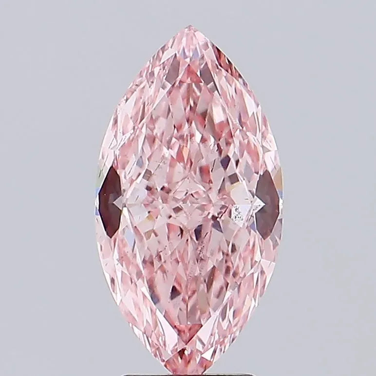 4.02ct Marquise Lab Grown Diamond (Colour Fancy Vivid Pink, Clarity VS2, IGI Certified)