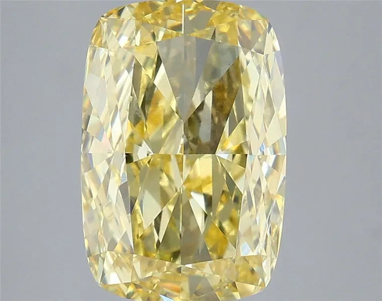 4.04ct Cushion modified Lab Grown Diamond (Colour Fancy Intense Yellow, Clarity VVS2, IGI Certified)