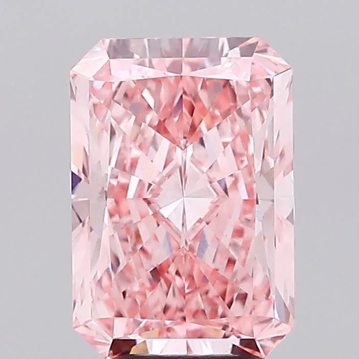 4.04ct Radiant Lab Grown Diamond (Colour Fancy Vivid Pink, Clarity VVS2, IGI Certified)