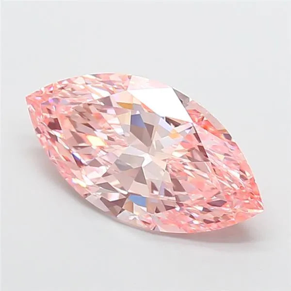 4.08ct Marquise Lab Grown Diamond (Colour Fancy Vivid Pink, Clarity VVS2, IGI Certified)