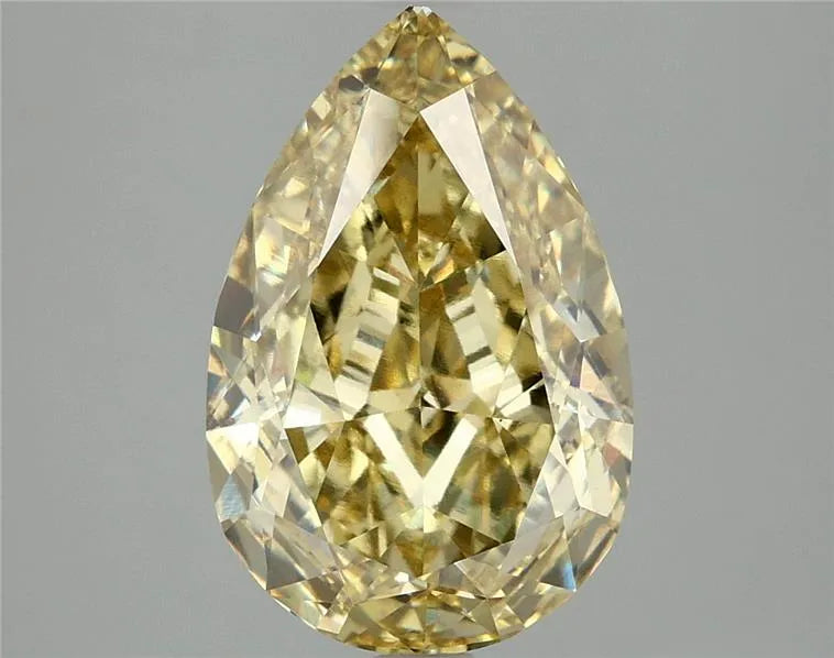 4.11ct Pear Lab Grown Diamond (Colour Fancy Intense Yellow, Clarity VS1, IGI Certified)