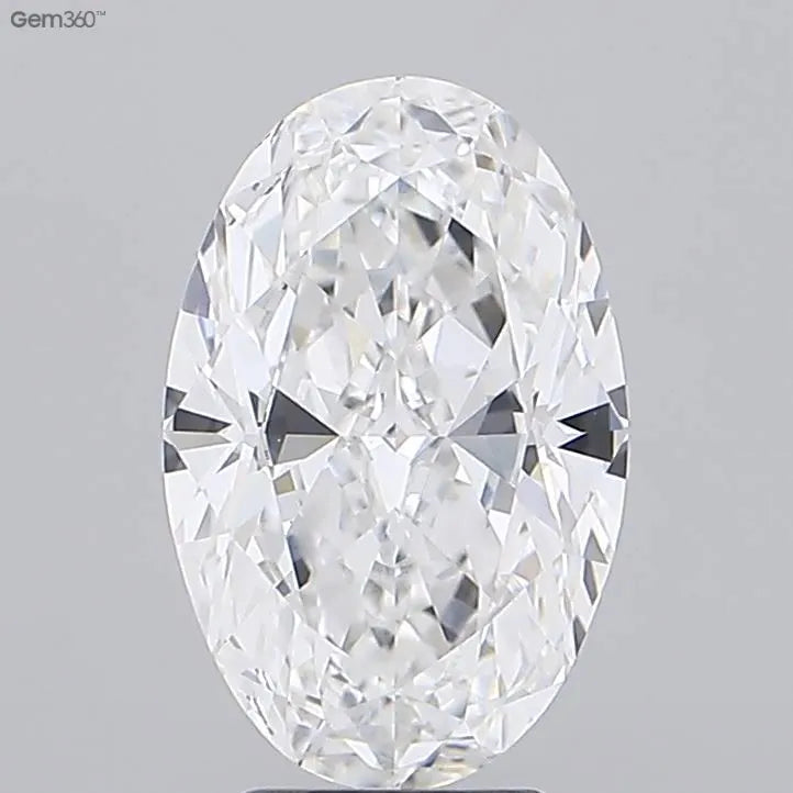 4.34ct Oval Lab Grown Diamond (Colour E, Clarity VVS2, IGI Certified)