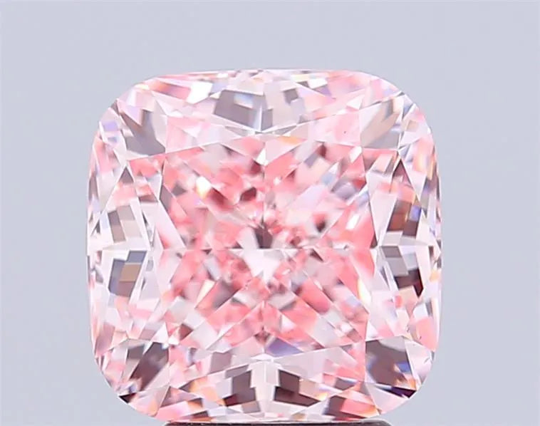4.51ct Cushion modified Lab Grown Diamond (Colour Fancy Intense Pink, Clarity VVS2, IGI Certified)