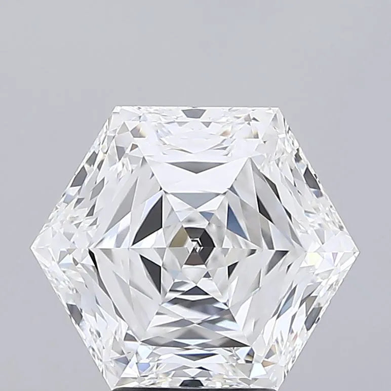 4.66ct Hexagonal Lab Grown Diamond (Colour F, Clarity VVS2, IGI Certified)