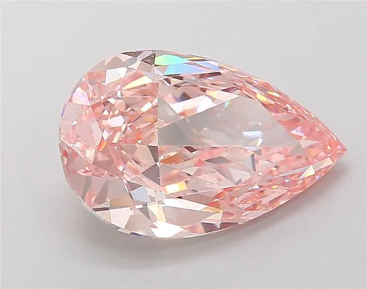 4.66ct Pear Lab Grown Diamond (Colour Fancy Pink, Clarity VS1, IGI Certified)