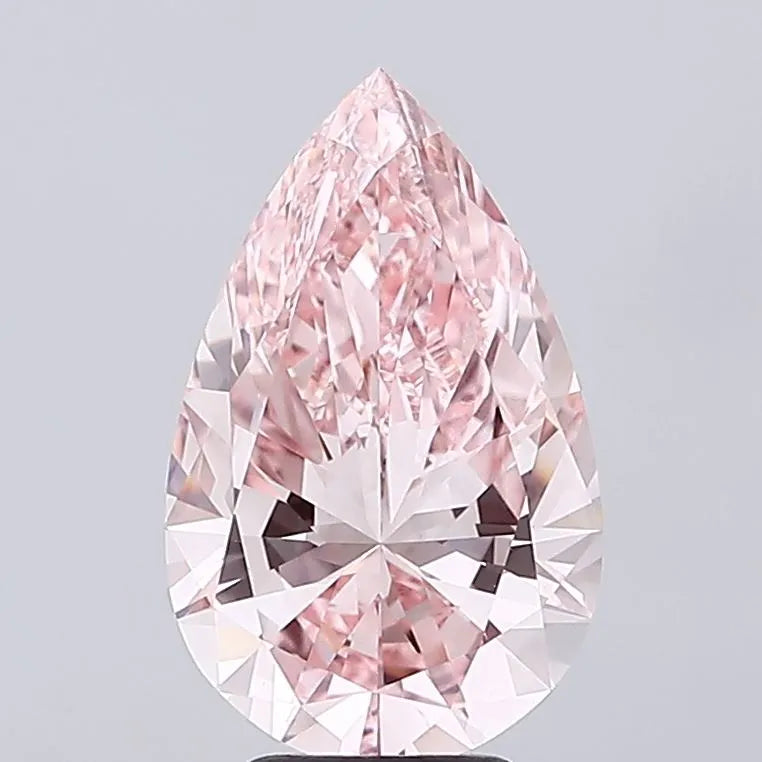 5.01ct Pear Lab Grown Diamond (Colour Fancy Vivid Pink, Clarity VVS2, IGI Certified)