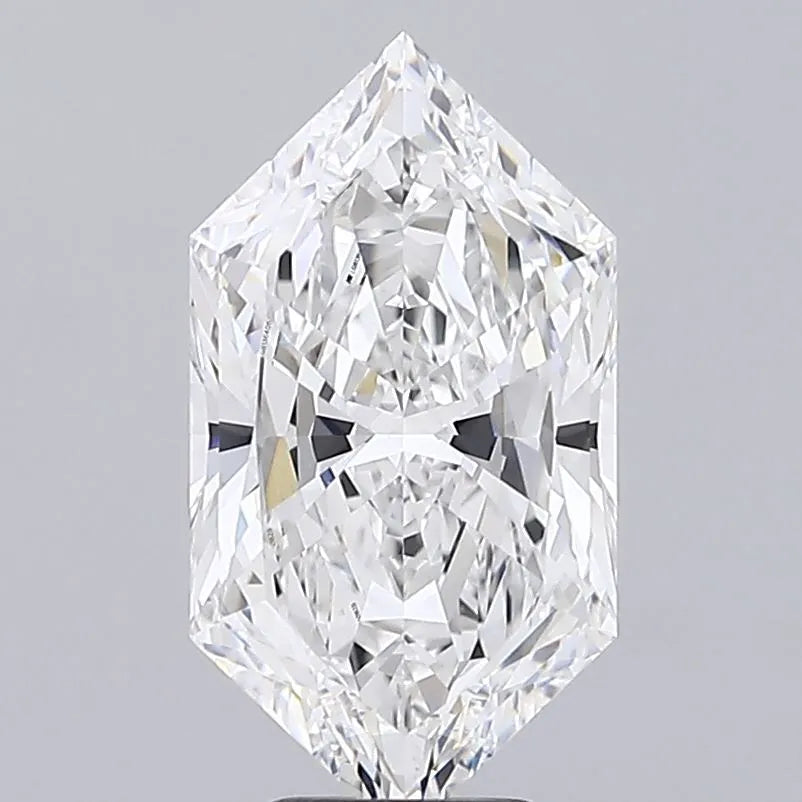5.04ct Hexagonal Lab Grown Diamond (Colour D, Clarity VVS2, IGI Certified)