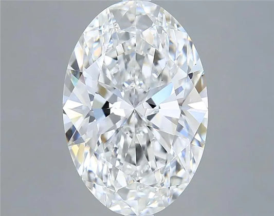 5.10ct Oval Lab Grown Diamond (Colour D, Clarity VS2, IGI Certified)