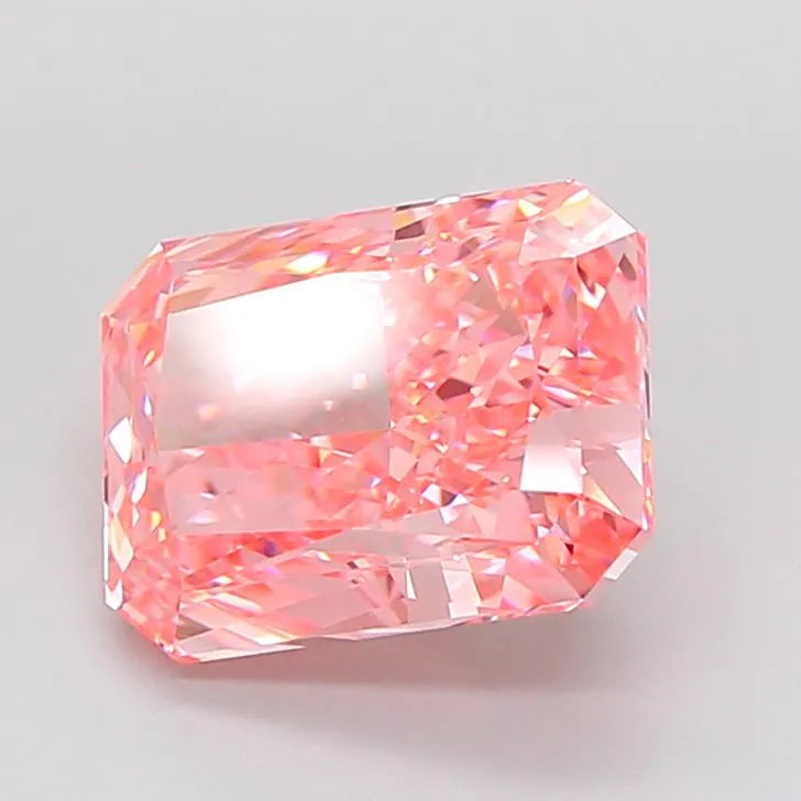 5.17ct Radiant Lab Grown Diamond (Colour Fancy Vivid Pink, Clarity VVS2, IGI Certified)