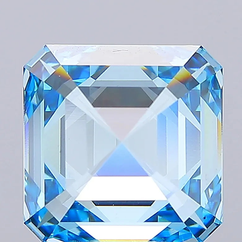 5.51ct Asscher Lab Grown Diamond (Colour Fancy Vivid Blue, Clarity VS2, IGI Certified)