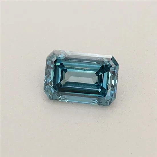 0.29ct Emerald Lab Grown Diamond (Colour Fancy Vivid Blue, Clarity VVS2, IGI Certified)