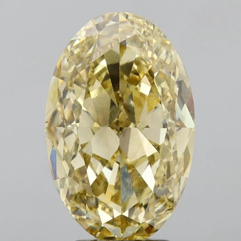 5.00ct Oval Lab Grown Diamond (Colour Fancy Yellow, Clarity VS1, IGI Certified)