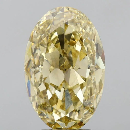 5.00ct Oval Lab Grown Diamond (Colour Fancy Yellow, Clarity VS1, IGI Certified)