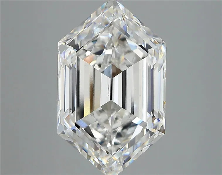 6.13ct Hexagonal Lab Grown Diamond (Colour E, Clarity VVS2, IGI Certified)