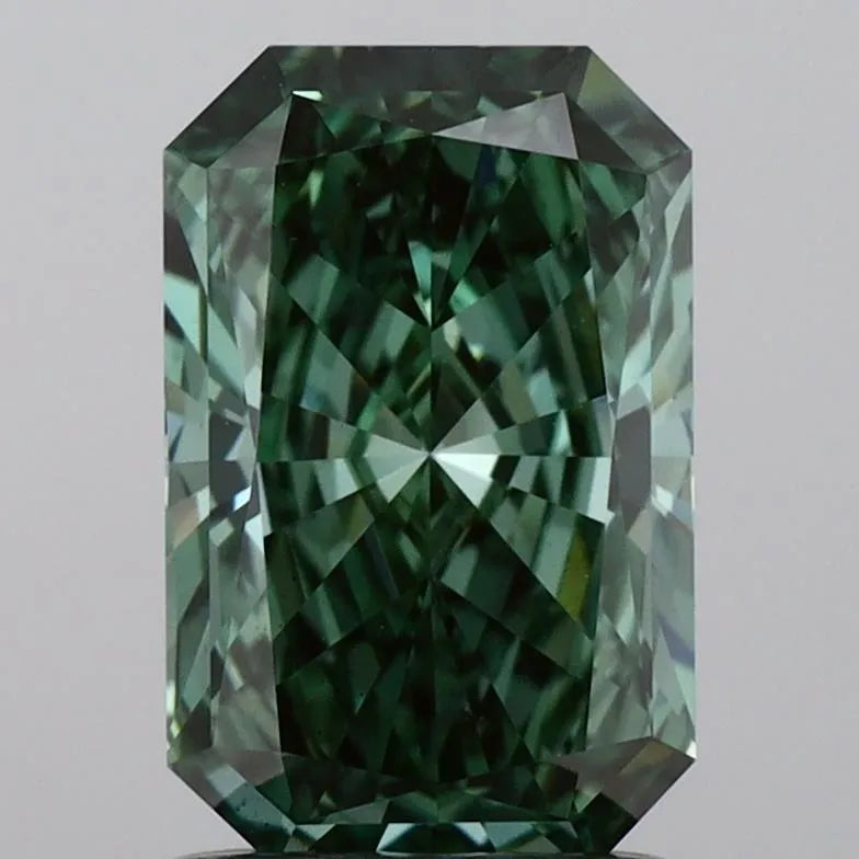 1.51ct Radiant Lab Grown Diamond (Colour Fancy Vivid Green, Clarity VS1, IGI Certified)