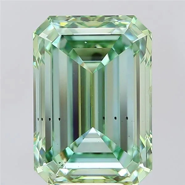 7.01ct Emerald Lab Grown Diamond (Colour Fancy Vivid Green, Clarity SI1, IGI Certified)