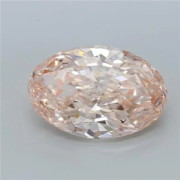 7.06ct Oval Lab Grown Diamond (Colour Fancy Vivid Pink, Clarity VVS2, IGI Certified)
