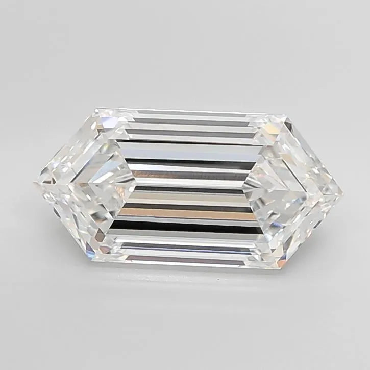 7.41ct Hexagonal Lab Grown Diamond (Colour F, Clarity VVS1, IGI Certified)