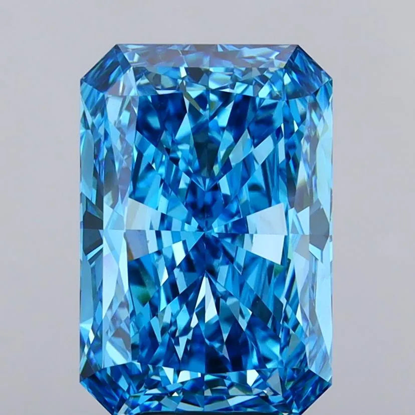 9.03ct Radiant Lab Grown Diamond (Colour Fancy Vivid Blue, Clarity VVS2, IGI Certified)