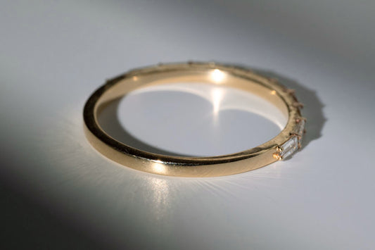 Skinny Baguette .40ctw Lab Grown Diamond 14k Gold Band