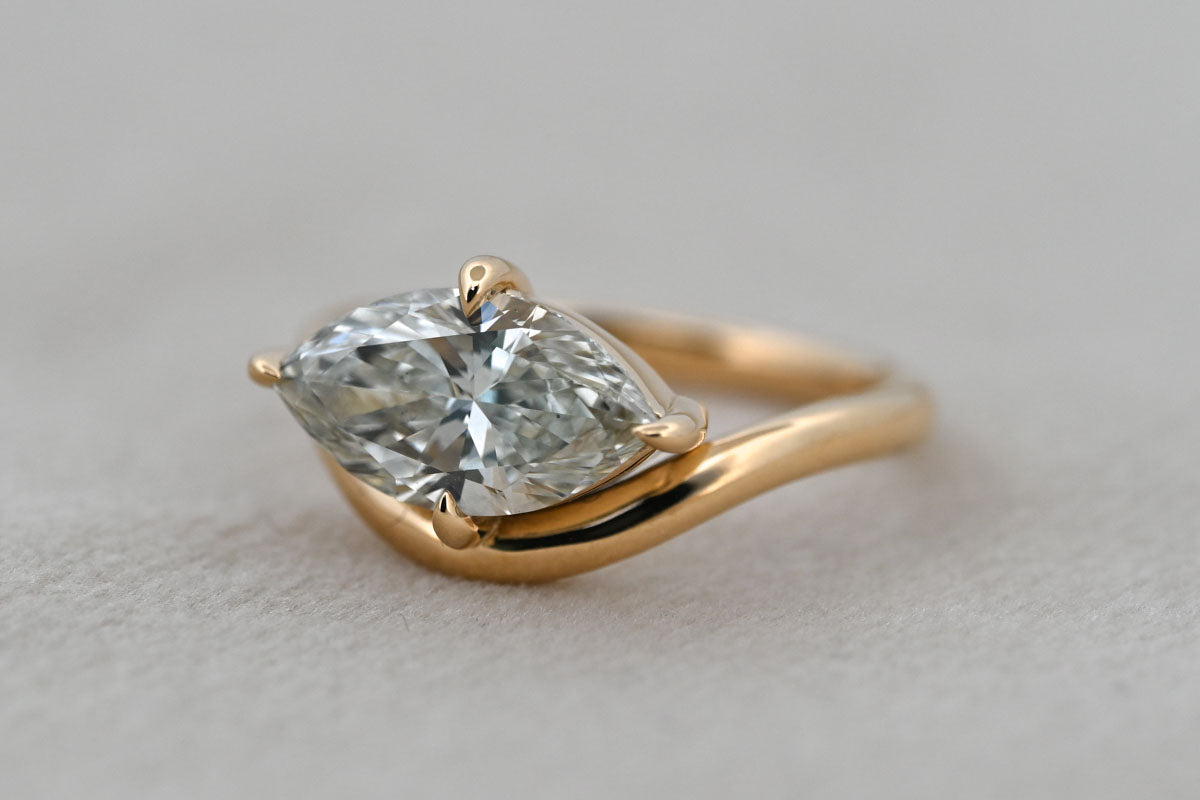 The Hannah - Striking 1ct Lab Grown Marquise Diamond Engagement Ring